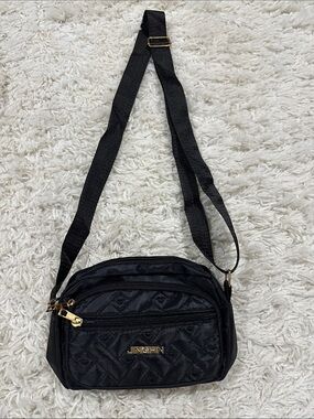JINGPIN Black Quilted Y2K Crossbody Bag EUC